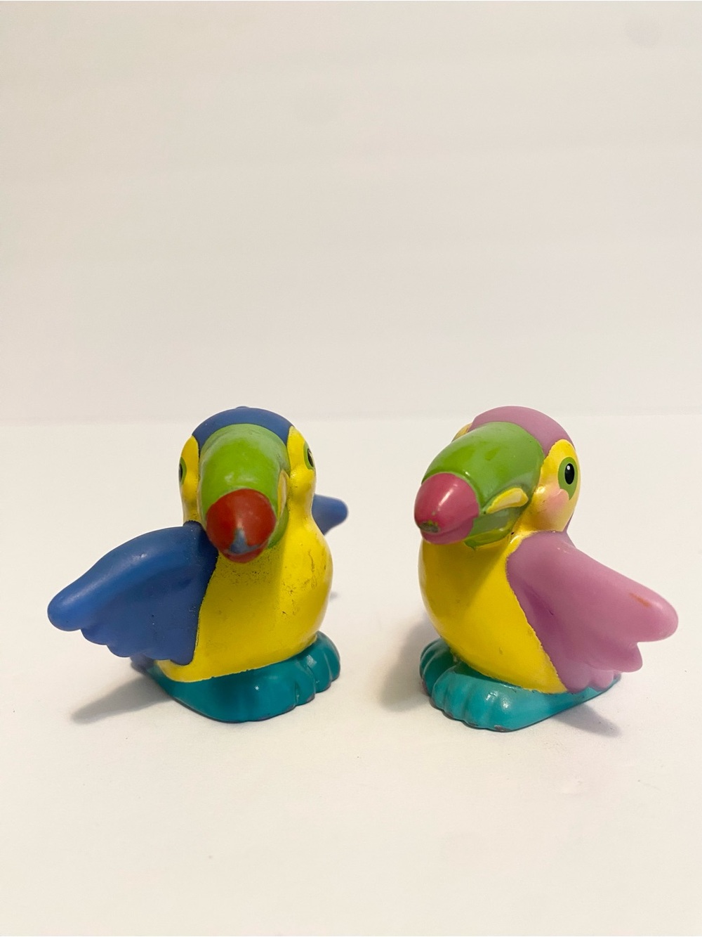 Little People Toucan Animal Pair Blue Pink Bird Noah’s Ark Fisher Price Toy Lot